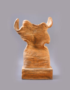 Palkó Ernő • JOY OF DANCE 2 • chamotte clay, reduction 1320 °C • 32×23×67 cm
